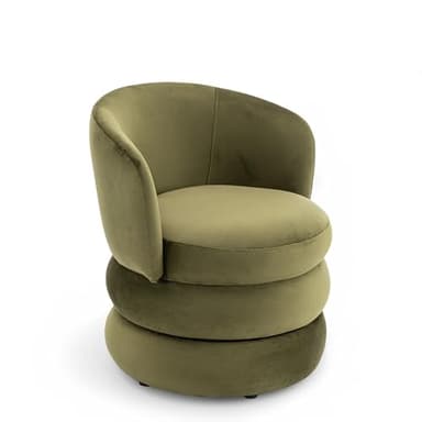 TILLY Velvet Swivel Cuddle Chair – Sage Green Velvet Armchair and Snuggle Seat, Ideal Swivel Accent Piece or Cuddle Chair for Bedroom and Living Room, Perfect Vibrant Design for Modern Interiors - Snuggle Chair deal on Amazon UK