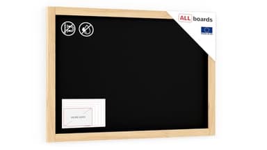 ALLboards Black Chalkboard with Natural Wooden Frame 90x60cm, Chalk Writing Board, Blackboard - Blackboard Board deal on Amazon UK