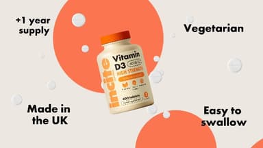 Vitamin D3 4000 IU - 400 High Strength Vitamin D Tablets (1+ Year Supply) - Vegetarian - Immune System Booster - Gluten Free - Vitamin D Supplements - Made in The UK