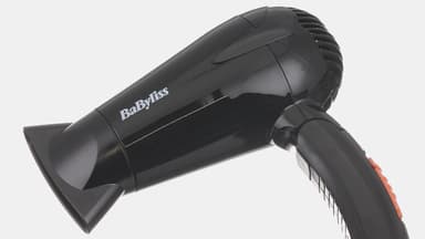 BaByliss Travel Folding Hair Dryer - Lightweight and Powerful 2000W Blow Dryer, Dual Voltage, Worldwide Use, 2 Heat/Speed Settings, Black/Orange, 5334U - Hair Dryer deal on Amazon UK