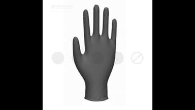 Unigloves Black Pearl Nitrile Examination Gloves - Multipurpose, Powder Free and Latex Free Disposable Gloves - Box of 100 Gloves, Black, Large (GP0034)