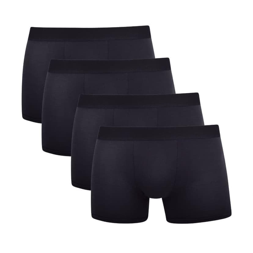 ITRAT 3 Pack Mens Boxers with Elastic Waist - Soft Boxer Shorts Men, Stretch Fit Underwear for Everyday Wear - Fitted Hipster Underwear (Medium Black)