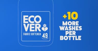 Ecover Concentrated Fabric Softener, Fabric Conditioner to Soften Your Clothes, Fresh Apple Blossom & Almond Scent 1 x 57 Washes, 1 x 1.43L