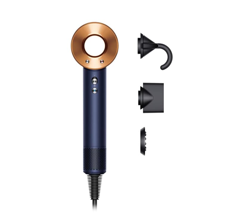 Dyson Supersonic™ Hair Dryer Straight+Wavy – Fast Drying Without Extreme Heat – Intelligent Temperature Control – Includes 3 attachments