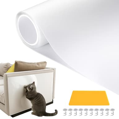 ondware Anti Scratch Furniture Protector, 300x20 cm Self-Adhesive Couch Protectors from Cats Claw for Sofa, Walls, Doors