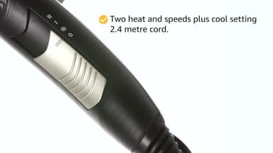 TRESemme Smooth & Shine Hair Dryer - Powerful 2200W Blow Dryer, Anti-Frizz Technology, Lightweight Fast Drying, 3 Temperature Settings, Black, 5542DU - Hair Dryer deal on Amazon UK