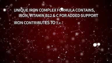 Gentle Iron Tablets Complex -Enriched with B12 & Vitamin C - Iron Supplements for Woman and Men - Ferrous Fumarate Energy Tablets Reduction in Tiredness and Fatigue (6 Months Supply) High Strength