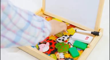 COOLJOY 100+ PCS Wooden Magnetic Puzzle,Magnetic Puzzle Board, Cute Pets Pattern Games Double Sided Jigsaw, Educational Drawing Easel Blackboard Wood Toys,Easter Gifts For Kids 3 Years Old Imagination - Blackboard Board deal on Amazon UK