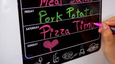 A4 Weekly Meal Planner Dry Erase Board - Fridge Kitchen Blackboard Magnetic Meal Planner - Grocery List - Magnet - Blackboard Board deal on Amazon UK