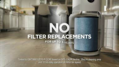 Shark NeverChange5 Air Purifier for Home, Bedroom, Room Coverage 60sqm, 5-Year HEPA Filter Traps 99.97% of Allergens including Dust, Pollen, Pet Dander, Auto Mode, Quiet, LED Display, White HP150UK - Air Purifier deal on Amazon UK