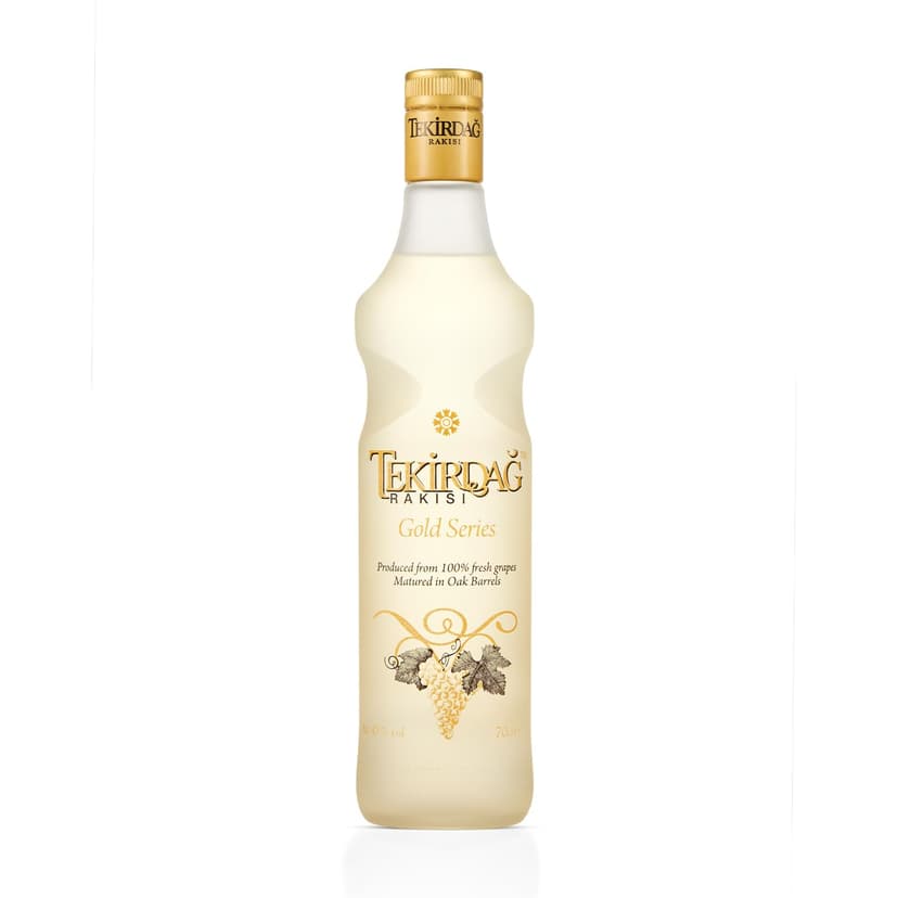 Tekirdag Rakısı Gold Series 70cl, 45% ABV, Distilled from 100% Fresh Grapes, Aged in Oak Barrels, Signature Golden Hue with Aniseed Flavour, Award-Winning Spirit, Made in Türkiye