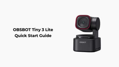 OBSBOT Tiny 3 Lite AI-Powered Spatial Audio 4K Webcam - Compact AI Tracking PTZ Camera with 1/2" Sensor, Tri-Mic, Voice Control, 120FPS, HDR, Webcam for PC, Mac, Laptop, Streaming, Meeting, Switch 2
