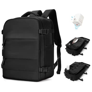 BJLFS Vacuum Backpack Travel Bag With Pump Ryanair Cabin Bags 40x30x20 Underseat Carry-ons Bag Wizzair Easyjet Vueling Hand Luggage Vacuum Bags For Travel Waterproof Laptop Backpack Women 17 inch