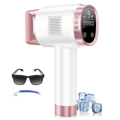 Beauris IPL Laser Hair Removal Device for Women Men, Painless Ice-Cooling Hair Remover Machine, 3 Functions, 9 Levels, At-Home Salon & Long Lasting Results for Face Bikini Line Armpits Leg Body, Rose