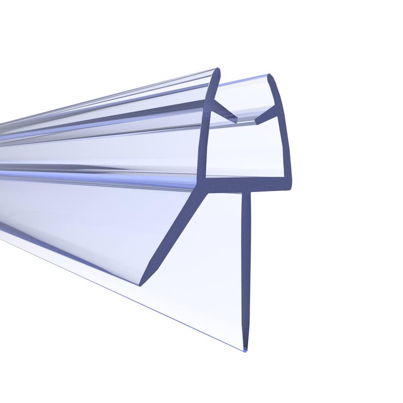 NYCENT Shower Door Seal Strip for 4-6mm Glass - Covers up to 20mm Gap - Perfect Transparent Shower Screen Seal Replacement with 90cm Adjustable Length (Straight)