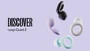 Loop Quiet 2 Ear Plugs – Ultra-Comfy Reusable Noise-Reducing Earplugs for Sleep, Deep Focus, Travel, Noise Sensitivity | Flexible Hearing Protection | Customizable Fit | 24dB (SNR) Noise Reduction
