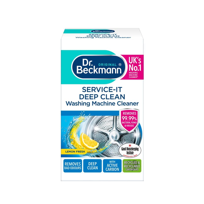 Dr. Beckmann Service-it Deep Clean Washing Machine Cleaner | Removes 99,99 % of bacteria and fungi and viruses | eliminates bad odours | 250 g