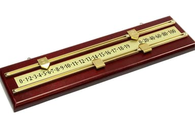 Quality Mahogany Finish Wooden 2 Player Snooker Scorer Scoreboard Brass Rails - Scoreboard Snooker deal on Amazon UK