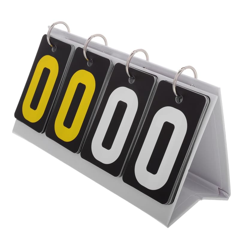 BESPORTBLE Flip Scoreboard Small Tabletop Score Keeper for Snooker Tennis and Volleyball Sturdy Black and Yellow Plastic Portable Score Counter for Sports Competitions