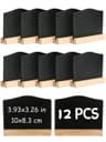 DONQL 12Pack Mini Chalkboard Signs, Kitchen Notes Chalk Boards with Stands 10x7.2cm Small Blackboard Message Tabletop Board for Signs Place Cards Table Numbers Shop Buffet Cafe Party