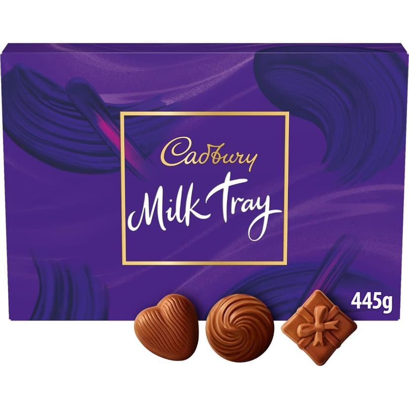 Cadbury Milk Tray Chocolate Box, Assorted Milk Chocolates Gift Set for Birthdays, Anniversaries & Special Occasions, The Perfect Valentines Day Gift, 445 g (Pack of 1)