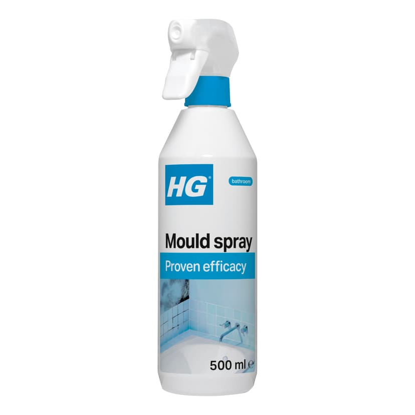 HG Mould Spray – Powerful Black Mould & Mildew Remover for Bathrooms and Kitchens, Quickly Eliminates Stains and Freshens Surfaces - 500ml