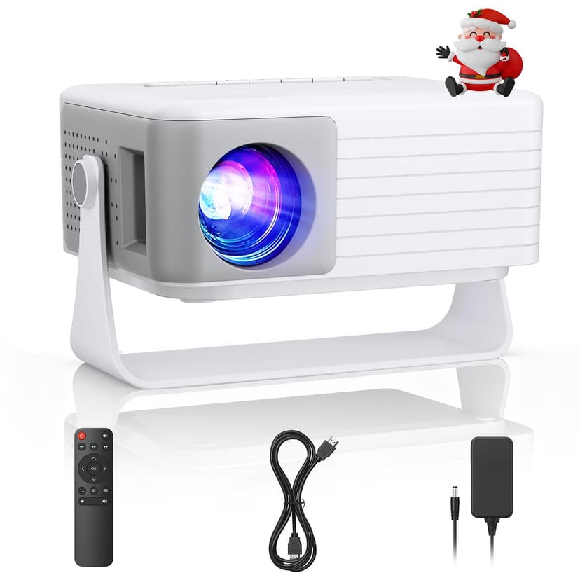 Mini Projector, AKIYO O1 2026 Upgraded 15000Lumen Projector, 360° Rotating, Auto Keystone, 50% Zoom, Portable Projectors 1080P Full HD Supported, Compatible with iOS/Android/TV Stick/HDMI/USB/Switch