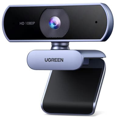 UGREEN Webcam for PC, Full HD 1080P/30fps Webcam for Laptop, Clear Stereo Audio Mics, Auto Light Correction, 85° View Web Cam USB Camera for Live Streaming, Video Calling, Conferences, Switch 2