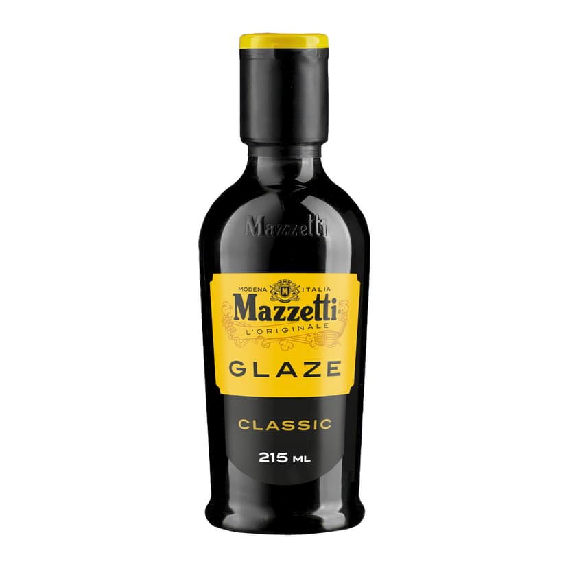 Mazzetti Balsamic Glaze, with Balsamic Vinegar of Modena. The original gourmet glaze, thick and sweet. Perfect for salads, meats and vegetables. Made in Italy, Black, 215 ml (Pack of 1)