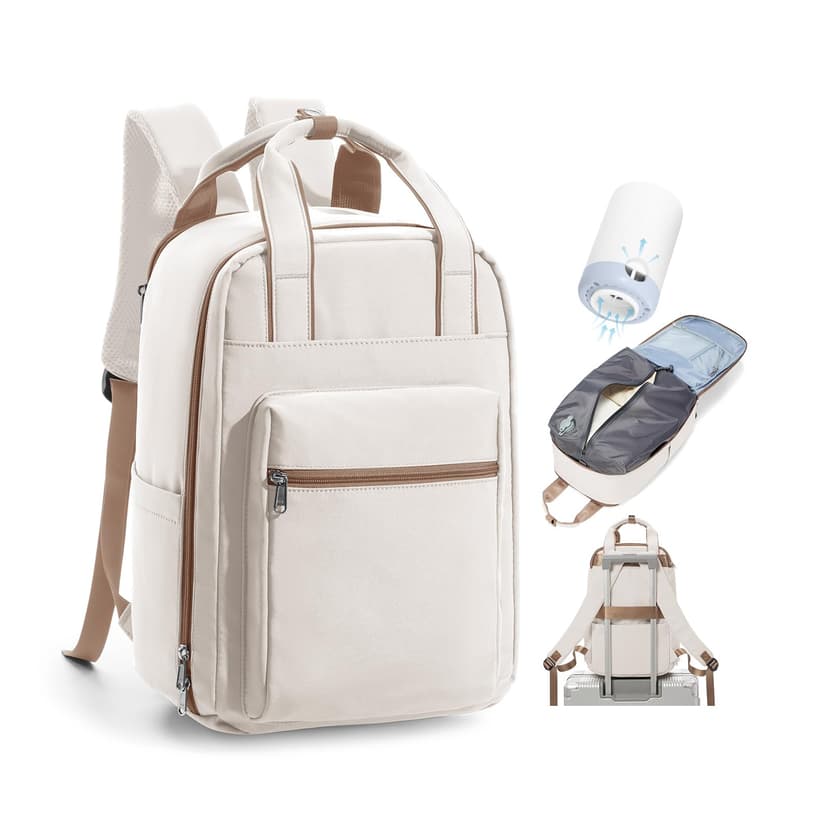 BJLFS Vacuum Backpack Travel Bag With Pump Ryanair Cabin Bags 40x30x20 Underseat Carry-ons Bag Wizzair Easyjet Vueling Hand Luggage Vacuum Bags For Travel Waterproof Laptop Backpack Women 17 inch