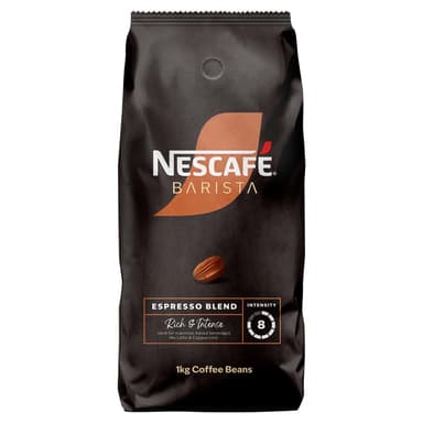 NESCAFÉ BARISTA Espresso Blend Coffee Beans, Medium Roast, 8/10 Intensity, 1kg