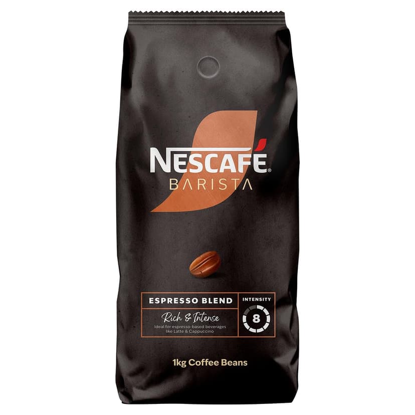 NESCAFÉ BARISTA Espresso Blend Coffee Beans, Medium Roast, 8/10 Intensity, 1kg