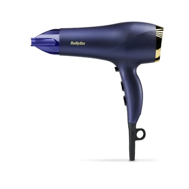 BaByliss Midnight Luxe Hair Dryer - Powerful 2300W Blow Dryer, Ionic Frizz-Control, Fast Drying, Professional and Lightweight, 3 Heat & 2 Speed Settings, 5781U