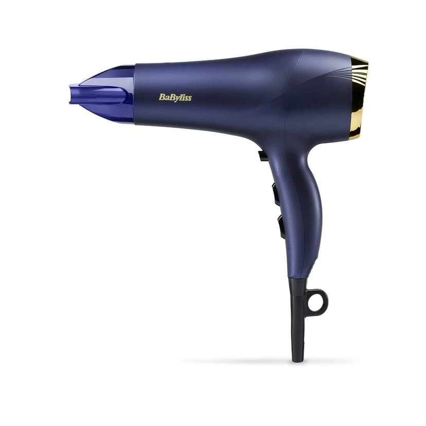 BaByliss Midnight Luxe Hair Dryer - Powerful 2300W Blow Dryer, Ionic Frizz-Control, Fast Drying, Professional and Lightweight, 3 Heat & 2 Speed Settings, 5781U