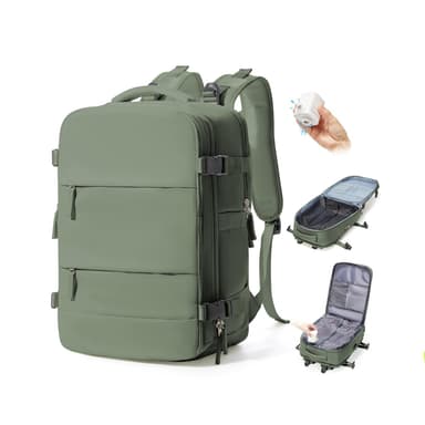 BJLFS Vacuum Backpack Travel Bag With Pump Ryanair Cabin Bags 40x30x20 Underseat Carry-ons Bag Wizzair Easyjet Vueling Hand Luggage Vacuum Bags For Travel Waterproof Laptop Backpack Women 17 inch