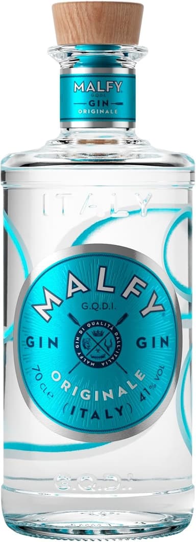 Malfy Original Italian classic Gin, 41 Percent ABV, 70cl, Dry Style, Juniper, Liquorice and Citrus notes, Inspired by the Amalfi Coast