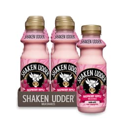 Shaken Udder Raspberry Ripple Milkshake 8x330ml