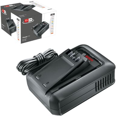 Bosch AL 18V-44 Fast Charger for 18V Batteries (Charging Time for 2.0/2.5/4.0/6.0 Ah Batteries: 34/44/59/87 min, Wall Mount)