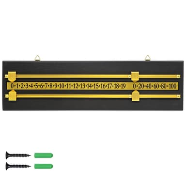 Naissgo Billiards Scoreboard, Snooker Scoreboard, Wall Mounted Solid Wood Score Board with Brass Sliders – Ideal for Home or Club - Scoreboard Snooker deal on Amazon UK