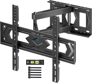 PERLESMITH TV Wall Bracket for 26-60 inch TVs, Swivel Tilt TV Bracket with Tool-free Tilt Adjustment and Spirit Level, Wall Mount Supports up to 40kg, Max VESA 400x400mm PSMFK10