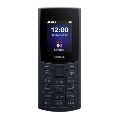 Nokia 110 4G 2nd Edition (2024) (1.8 inch display, Camera, Removable 1450mAh battery, 128MB memory expandable, Bluetooth 5.0, USB Type-C, 3.5mm jack socket, Dual SIM, IP54, FM radio) - Midnight Blue