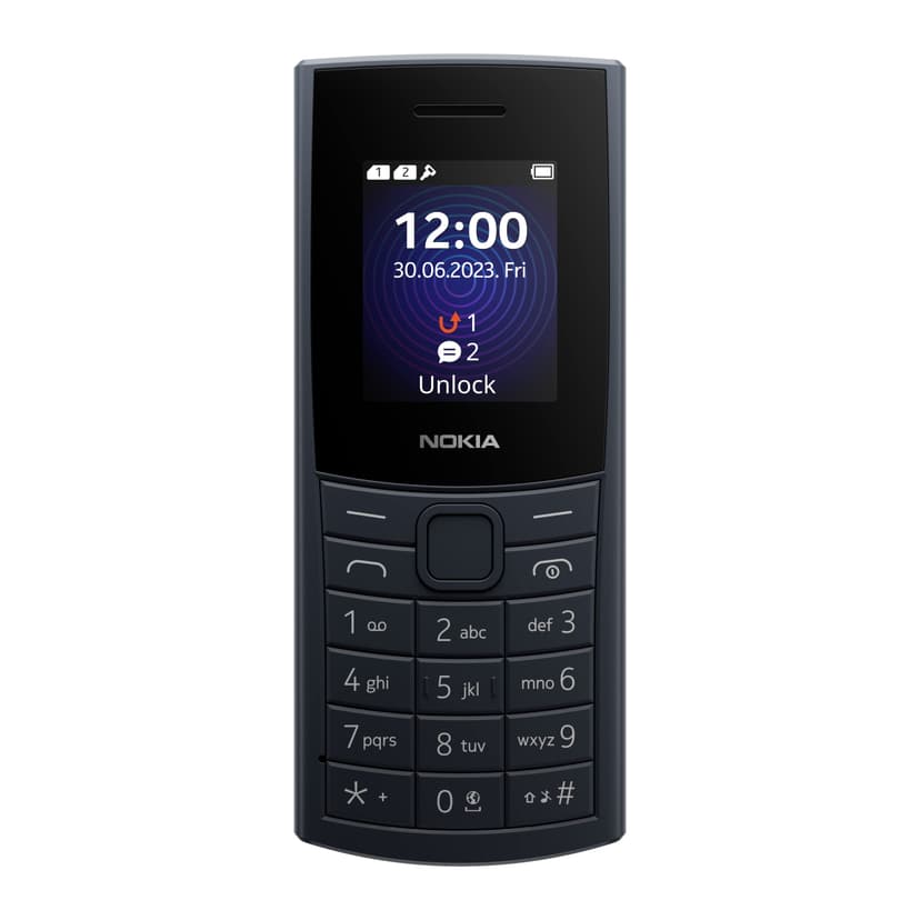 Nokia 110 4G 2nd Edition (2024) (1.8 inch display, Camera, Removable 1450mAh battery, 128MB memory expandable, Bluetooth 5.0, USB Type-C, 3.5mm jack socket, Dual SIM, IP54, FM radio) - Midnight Blue