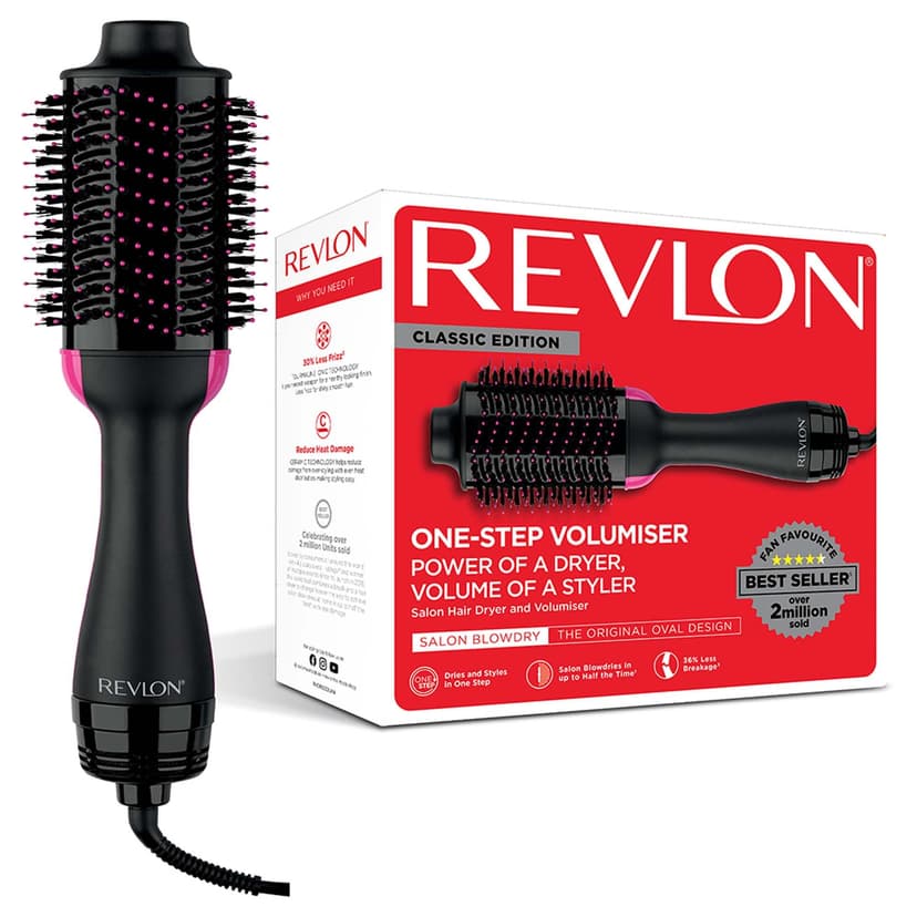 Revlon One-Step Hair Dryer and volumiser for mid to Long Hair (One-Step, 2-in-1 Styling Tool, Ionic and Ceramic Technology, Unique Oval Design) RVDR5222