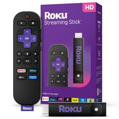 Roku® Streaming Stick™ 2025 – HD Roku Streaming Device for TV with Voice Remote – Free and Live TV