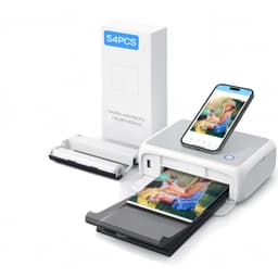 WOLFANG Photo Printer, Instant Photo Printer with 54 Sheets(4"x6"), Support WiFi Connection, Creative Photo Editing Apps, for iOS/Android Smartphone