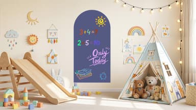 FUHSY Arch Magnetic Wall Decal 100x45 cm Magnetic Chalk Board Sticker Magnet Chalkboard for Wall Peel and Stick Self Adhesive Blackboard Multifunctional for Playroom Home Office School - Blackboard Board deal on Amazon UK
