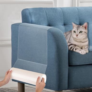 Ldzzuo Cat Anti Scratch Tape, 12" x 196.8" (30cmx5m) Anti Scratch Cat Furniture Protectors Sofa Protectors from Pets Clear Training Self Adhesive Tape for Carpet, Couch, Door