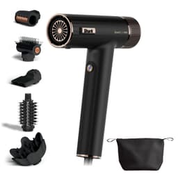 Shark SpeedStyle Pro Hair Dryer, High Performance High-Velocity Hair Dryer For All Hair Types w/ Scalp Shield Technology, 5 Attachments, Lightweight, Ionic, No Heat Damage, Storage Bag, Black HD752UK