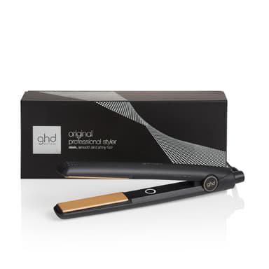 ghd Original Hair Straightener & Styler (Upgraded) - For Sleek, Smooth & Soft Styles with Enhanced Shine, No Extreme Heat Damage - For All Hair Types - (UK Plug)