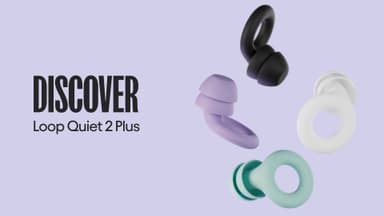 Loop Quiet 2 Plus Ear Plugs with Double Tips – Ultra-Comfy Reusable Earplugs for Sleep, Focus, Travel, Noise Sensitivity | Flexible Protection | 24 dB (SNR) Noise Reduction + 3 dB with Double Tips